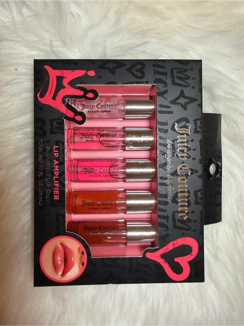 Juicy Couture Lip Amplifier Set — Pink, Coral & Red Glosses